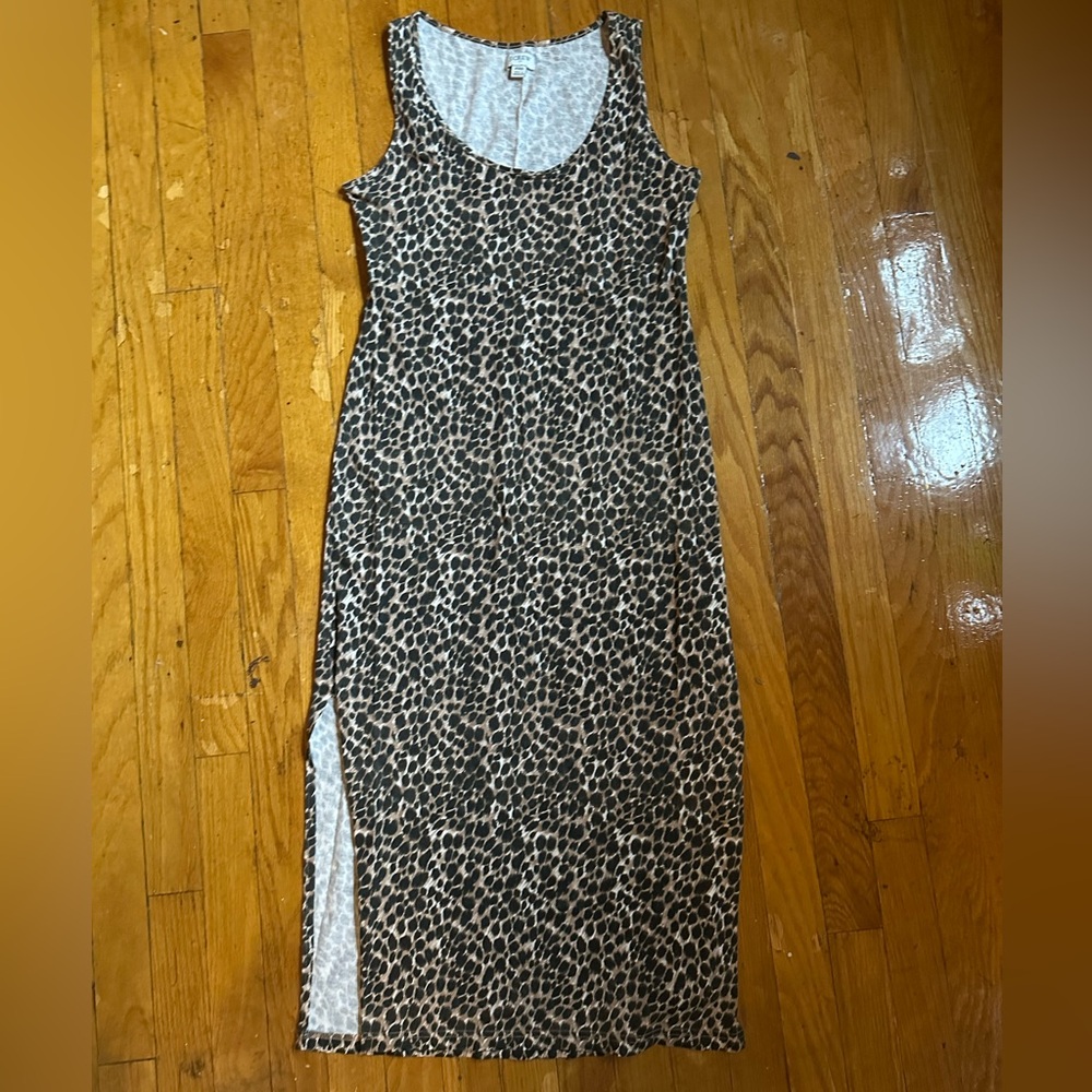 J. Crew Animal Print Maxi Dress